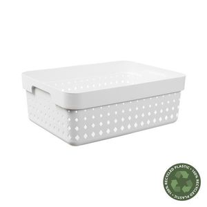 PLAST TEAM - Košík úložný 11l biely Seoul, 26, 8x13, 1x35, 7cm, umelá hmota vyobraziť