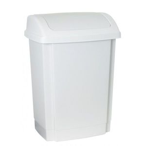PLAST TEAM - Smetný kôš 15L SWING biely, umelá hmota vyobraziť