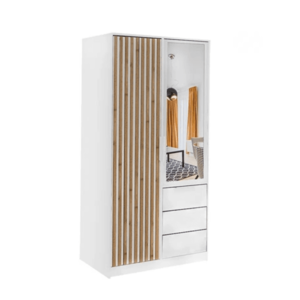 ArtStol Šatníková skriňa BALI LUX D2 | biela/dub wotan vyobraziť
