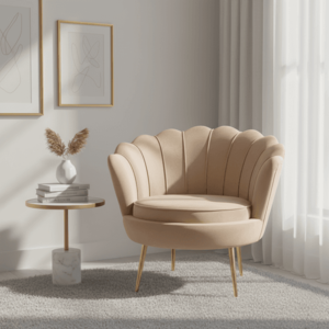 Signal Kreslo CAMELLIA 1 VELVET | béžová vyobraziť