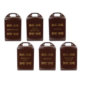 TVAR - Korenička 6ks hnedá potlač, umelá hmota vyobraziť