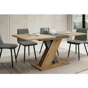 Signal Rozkladací jedálenský stôl EXEL | antracit / dub artisan vyobraziť