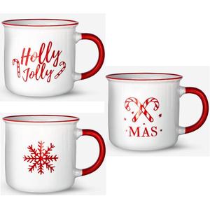 VERONI - Hrnček vianočný 400ml Holly Jolly rôzne motívy vyobraziť