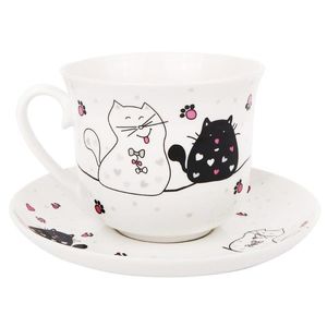 VERONI - Šálka a podšálka 450ml Mačky vyobraziť