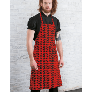 TOMA Kuchárska zástera ku krku TOMA s vreckom - lebky vyobraziť