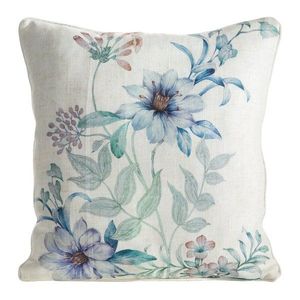 ArtFir Obliečka na vankúš LEN 42 | prírodná/modrá 45 x 45 cm vyobraziť