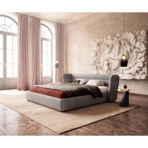 Čalúnená posteľ Simea 180x200 cm mikrovlákno sivá vyobraziť