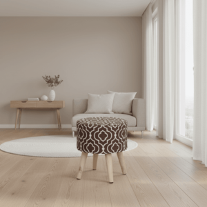 Tempo Kondela Taburetka DARLA Typ 1 | hnedá/biela vzor vyobraziť