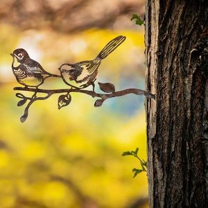 Záhradná dekorácia Bird On The Branch 04 - Brown vyobraziť