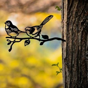 Záhradná dekorácia Bird On The Branch 04 - Black vyobraziť