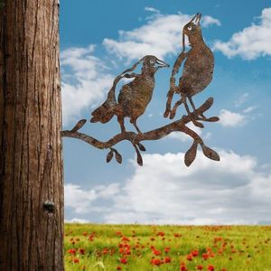 Záhradná dekorácia Bird On The Branch 09 - Brown vyobraziť