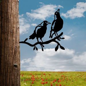 Záhradná dekorácia Bird On The Branch 09 - Black vyobraziť