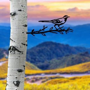 Záhradná dekorácia Bird On The Branch 05 - Black vyobraziť