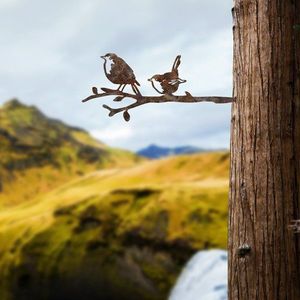 Záhradná dekorácia Bird On The Branch 03 - Brown vyobraziť