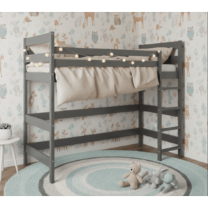 BMS Vyvýšená posteľ ANTRESOLA | grafit 90 x 200 cm vyobraziť