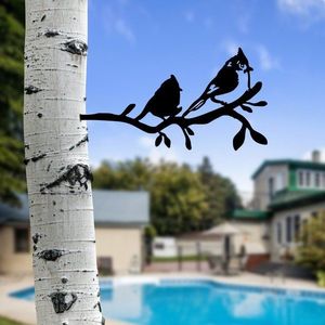 Záhradná dekorácia Bird On The Branch 07 - Black vyobraziť