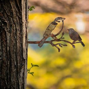 Záhradná dekorácia Bird On The Branch 02 - Brown vyobraziť