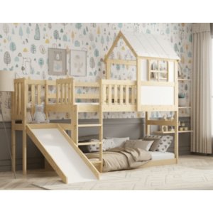 BMS Detská poschodová posteľ ANTRESOLA domček | biela 90 x 200 cm vyobraziť