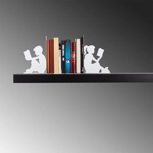 Metal Bookend Kitap tutucu 10 - White vyobraziť