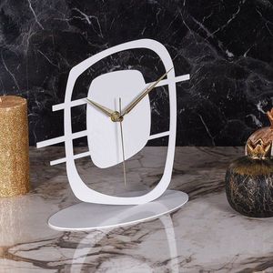 Dekoratívne hodiny Macerie - White vyobraziť