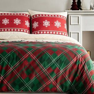 ArtFir Vianočné obliečky na dvojlôžko AUSTIN | červená/zelená 220 x 200 cm vyobraziť