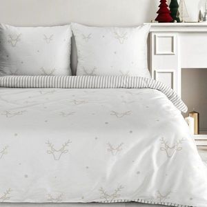 ArtFir Vianočné obliečky na jednolôžko BOSQUE | biela/béžová 140 x 200 cm vyobraziť