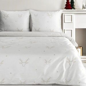 ArtFir Vianočné obliečky na dvojlôžko BOSQUE | biela/béžová 220 x 200 cm vyobraziť