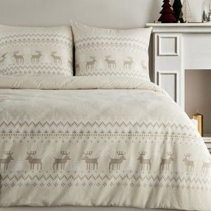 ArtFir Vianočné obliečky na dvojlôžko LUKE | béžová 220 x 200 cm vyobraziť