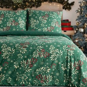 ArtFir Vianočné obliečky na dvojlôžko CRISTIAN | zelená/krémová 220 x 200 cm vyobraziť