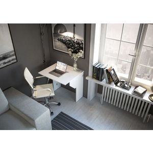 Szynaka Písací stôl so sklápacou doskou BINGO | biela vyobraziť