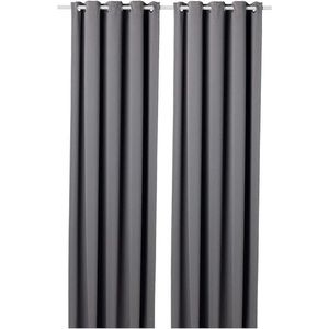 Curtain (2 Pieces) Halkali 300 - Anthracite vyobraziť