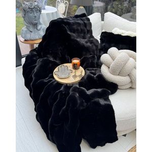 Sofa Shawl Bubble 200x150 - Black vyobraziť