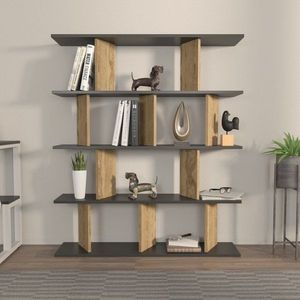 Knižnica Grace - Black, Oak vyobraziť