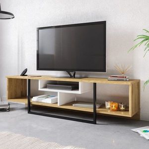 TV stolík Asal (150) - Oak, White, Black vyobraziť