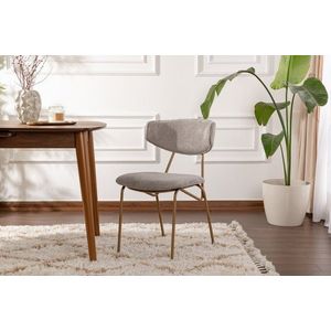 Súprava stoličiek (2 kusy) Nancy - Grey, Gold vyobraziť