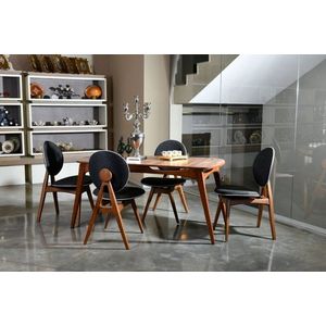 Set stola a stoličiek (5 kusov) Touch Wooden - Anthracite vyobraziť