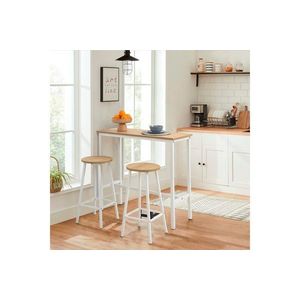 Bar Table & Stool Set (3 Pieces) Mola Set 100 - Karina White vyobraziť