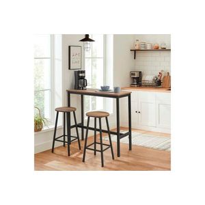 Bar Table & Stool Set (3 Pieces) Mola Set 100 - Barok Black vyobraziť