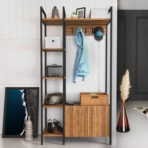 Predsieňová stena Doga - Walnut, Black vyobraziť