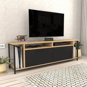 TV stolík Omar - Oak, Black vyobraziť