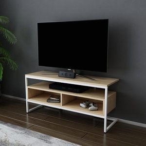TV stolík Merrion - White, Oak vyobraziť
