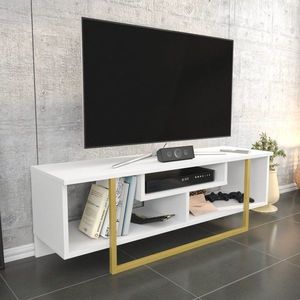 TV stolík Asal 120 - Gold, White vyobraziť