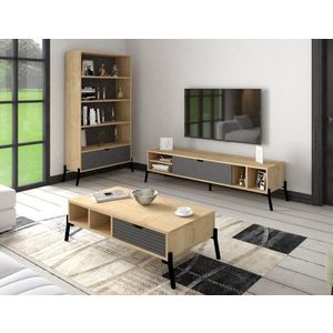 Living Room Furniture Set Ponuse - Sapphire Oak, Anthracite vyobraziť