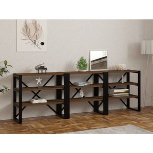 Konzolový stolík Prof - Walnut, Black vyobraziť