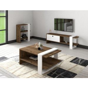 Living Room Furniture Set Gaye - Walnut, White vyobraziť