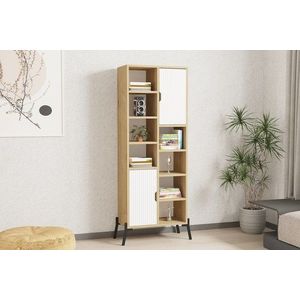 Knižnica Otranto - Sapphire Oak, White vyobraziť