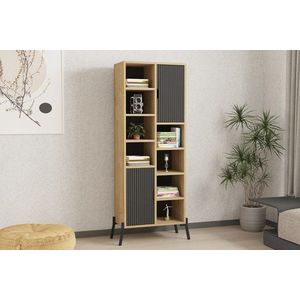 Knižnica Otranto - Sapphire Oak, Antracite vyobraziť