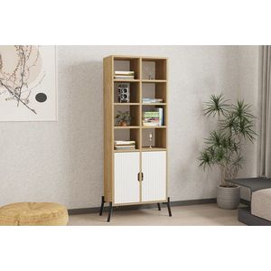 Knižnica Lido - Sapphire Oak, White vyobraziť