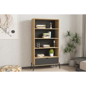 Knižnica Numana - Sapphire Oak, Antracite vyobraziť