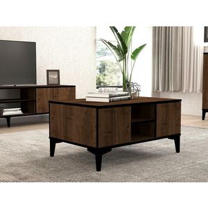 Konferenčný stolík Gediz - Walnut, Black vyobraziť